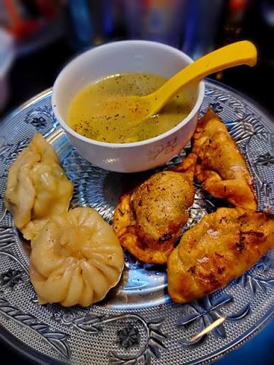 Chicken Fried Momos With Soup 
