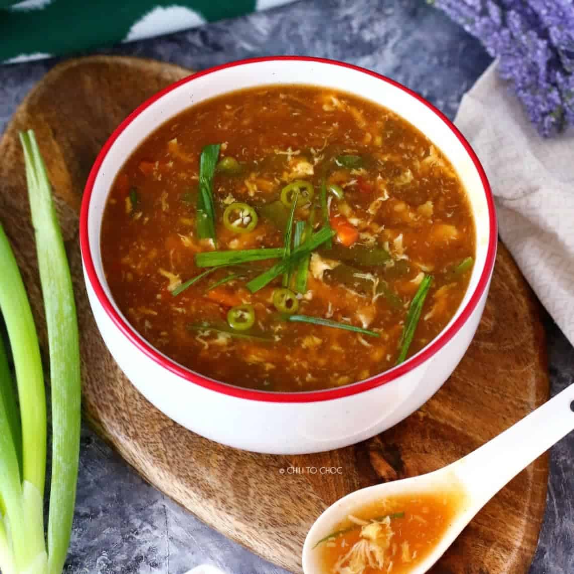 Chicken Hot Garlic Soup
